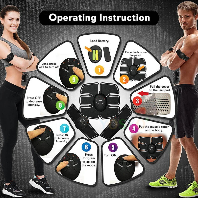 EMS Wireless Muscle Stimulator Trainer Smart Fitness